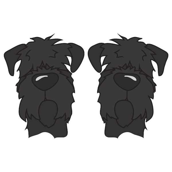 Black Russian Terrier Dog Decal, Dog Lover Decor Vinyl Sticker